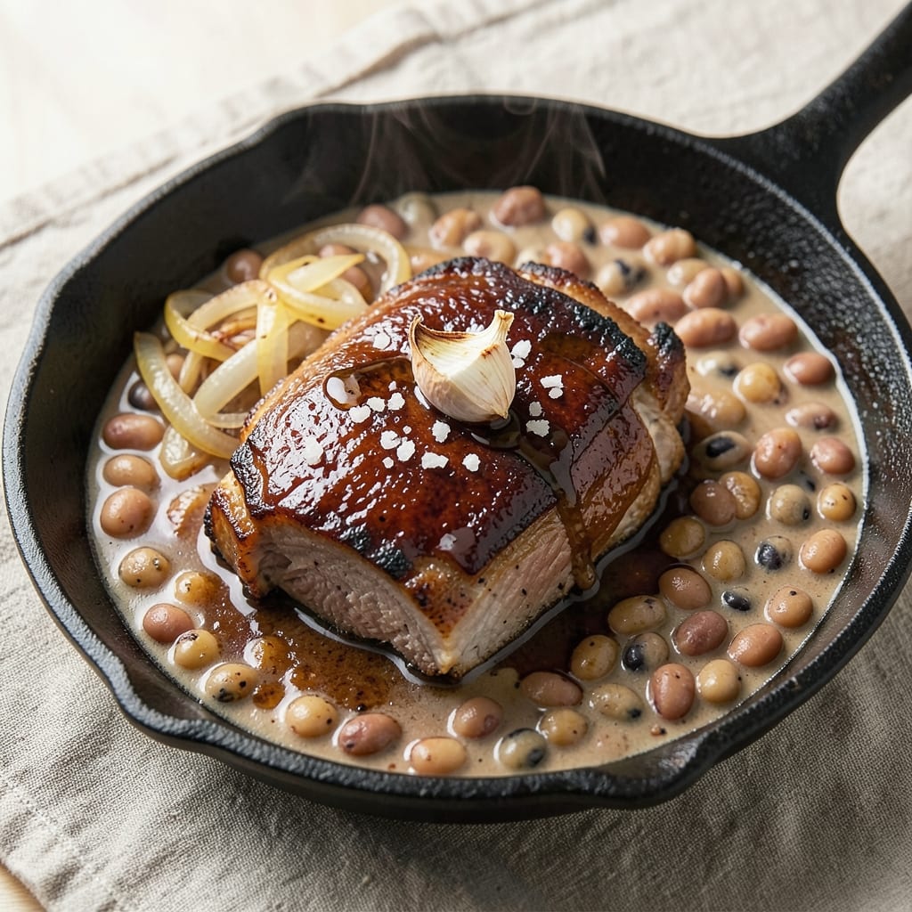 Baked Pork and Beans Recipe: Brown Sugar Glaze That Caramelizes Edges