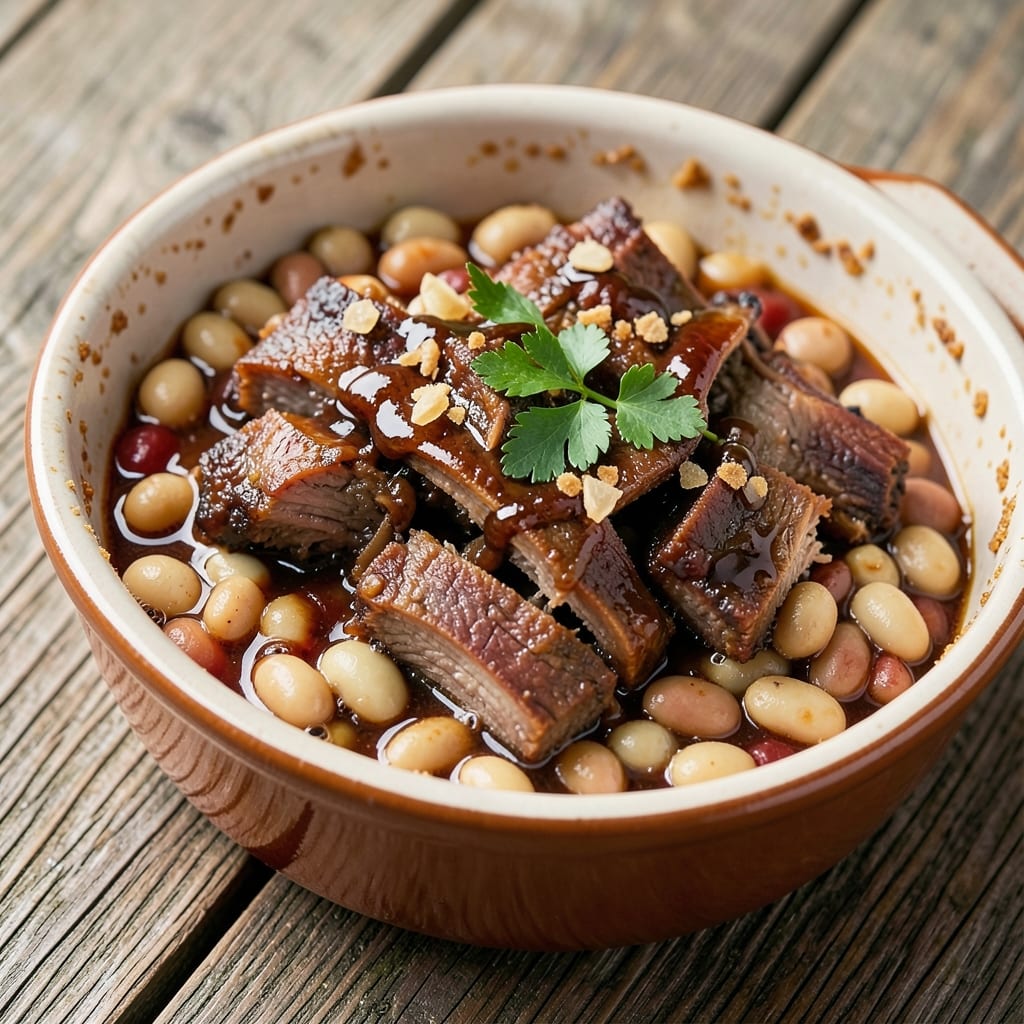 Baked Beans with Pulled Pork Recipe: Smoky-Sweet One-Pan Feast