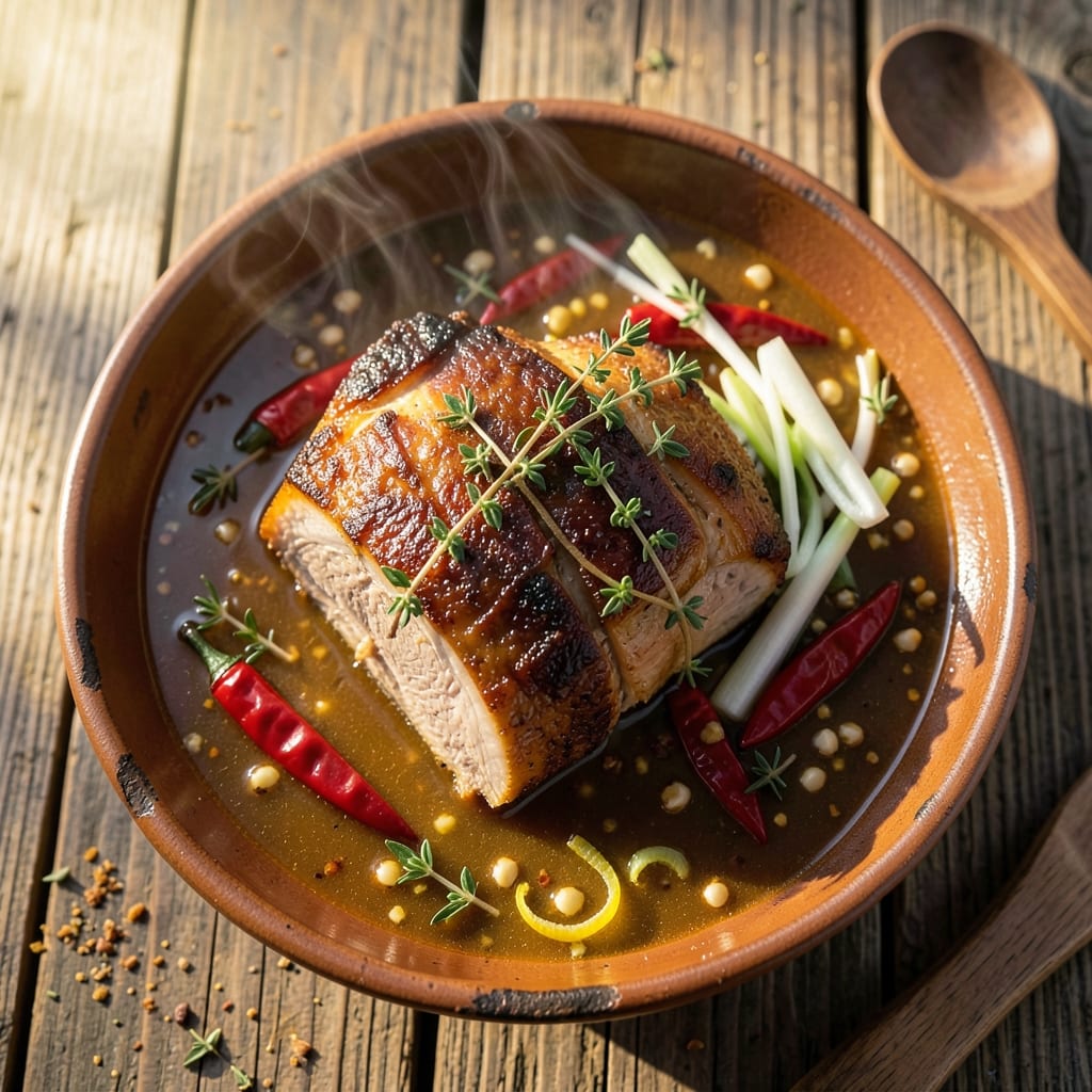 Bajan Pork Stew Recipe: Rum-Infused Richness With Callaloo and Okra