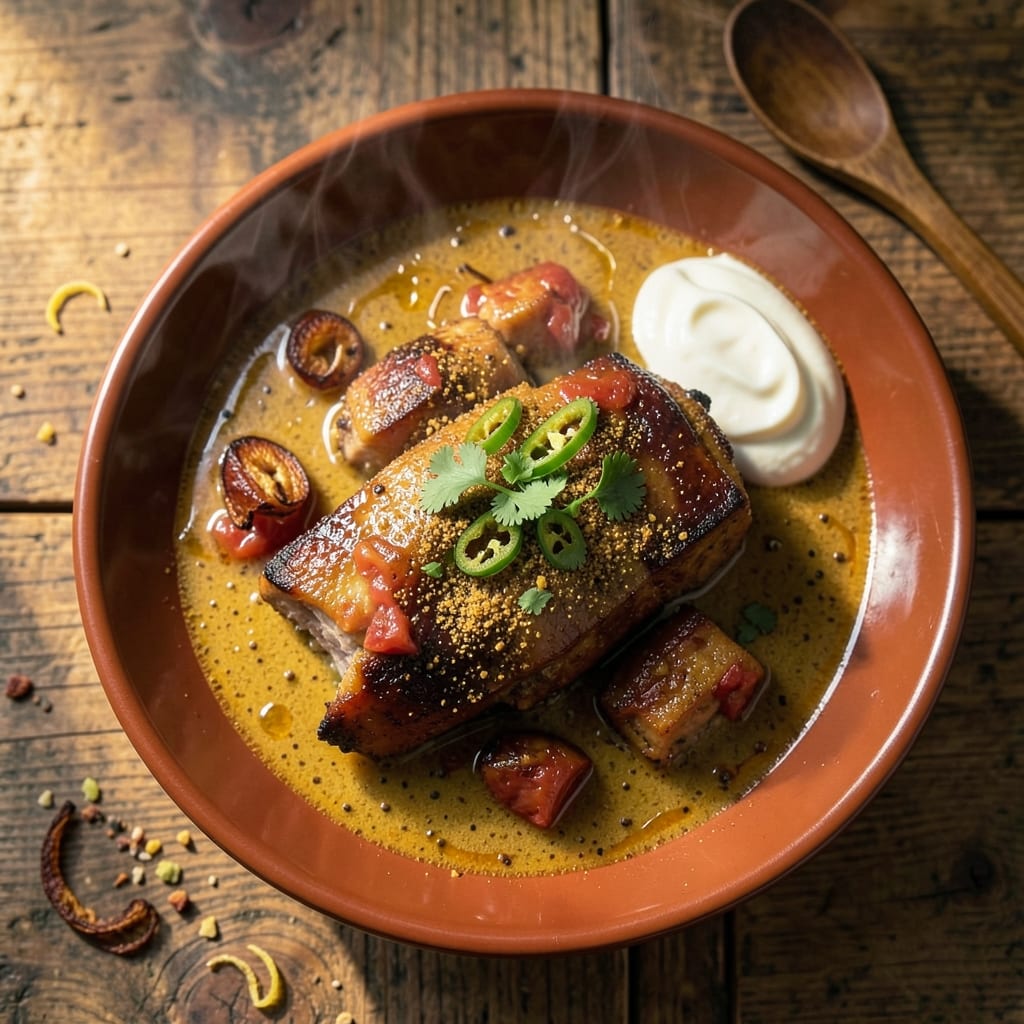 Anglo-Indian Pork Curry Recipe: Spiced Yogurt-Marinated Richness