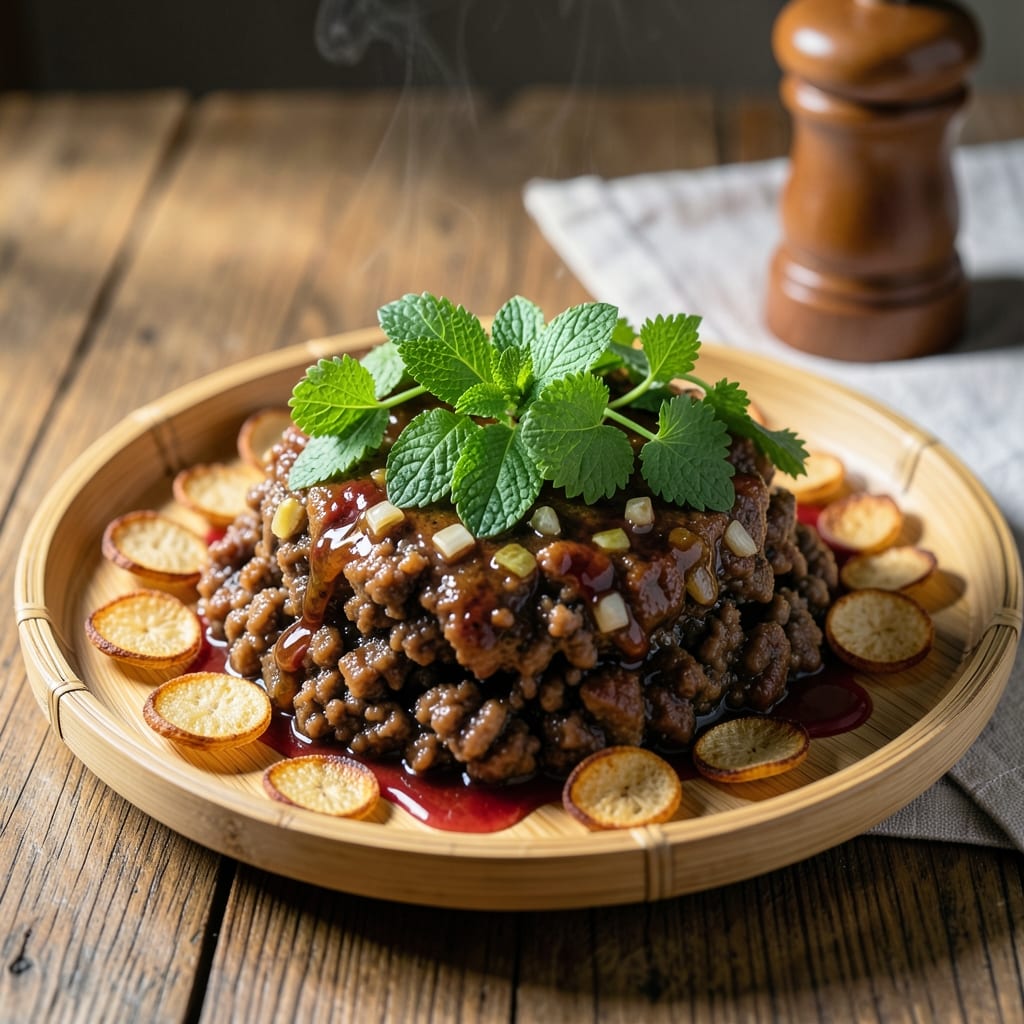 Authentic Pork Larb Recipe: Herbal Minty Freshness with Crunchy Toasted Rice