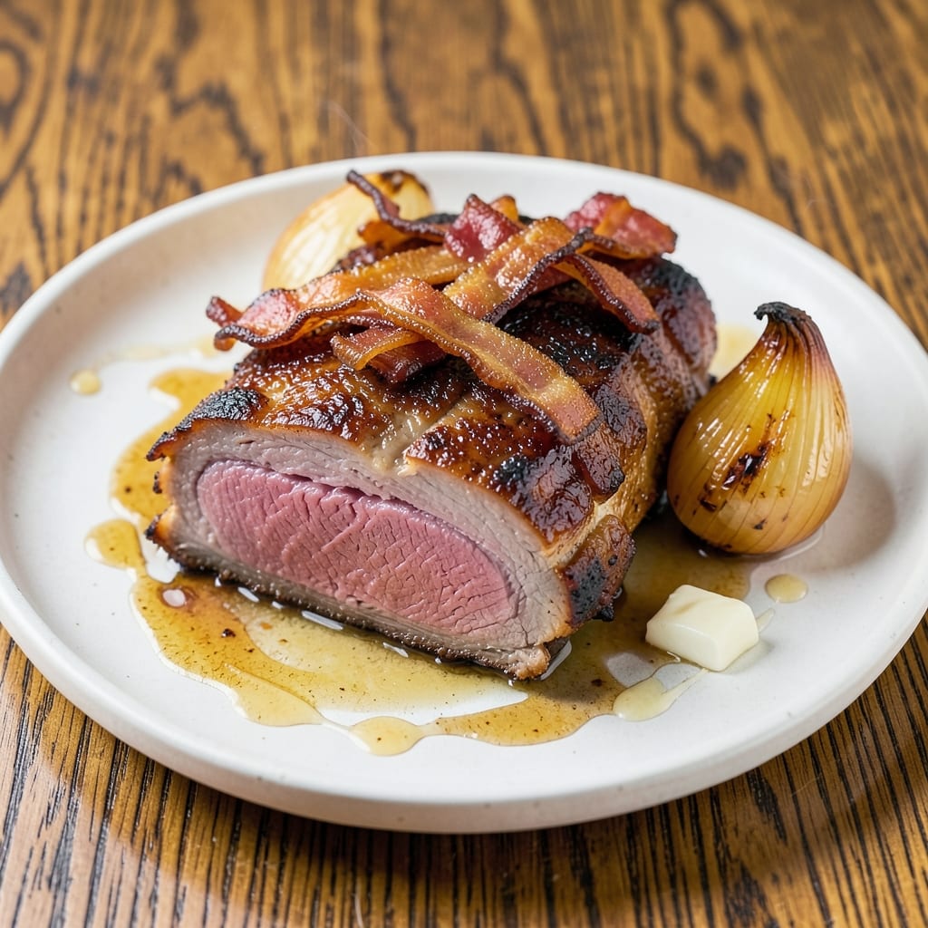 Applewood Bacon Pork Loin Recipe: Smoky Crisp Bark, Juicy Core