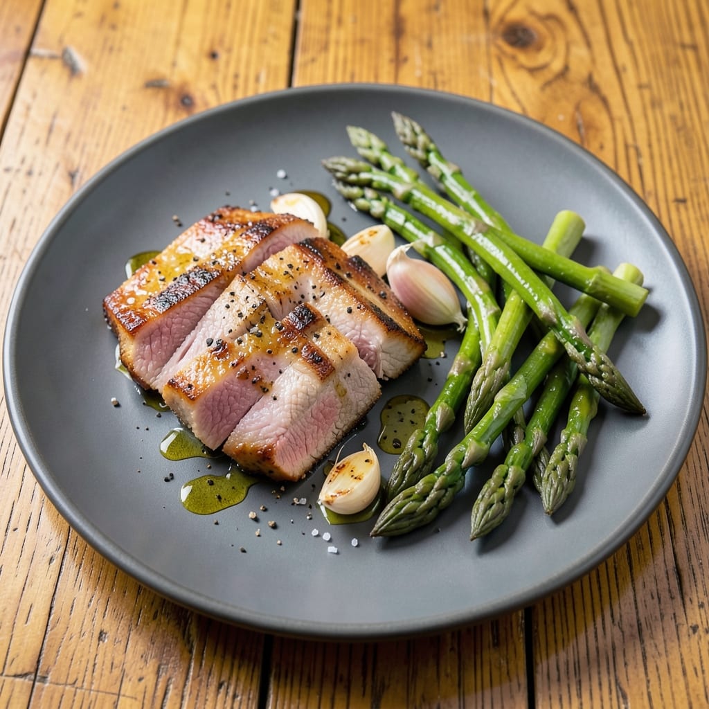 Asparagus with Pork Belly Recipe: Crispy Belly Meets Charred Green Bites
