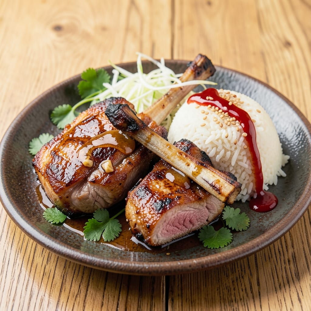 Asian Pork Chops and Rice Recipe: Five-Spice Glazed Crispy-Crackle Magic