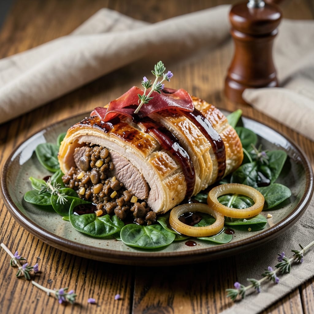 Alton Brown's Pork Wellington Recipe: Duxelles-Dusted Filo Crust Mastery