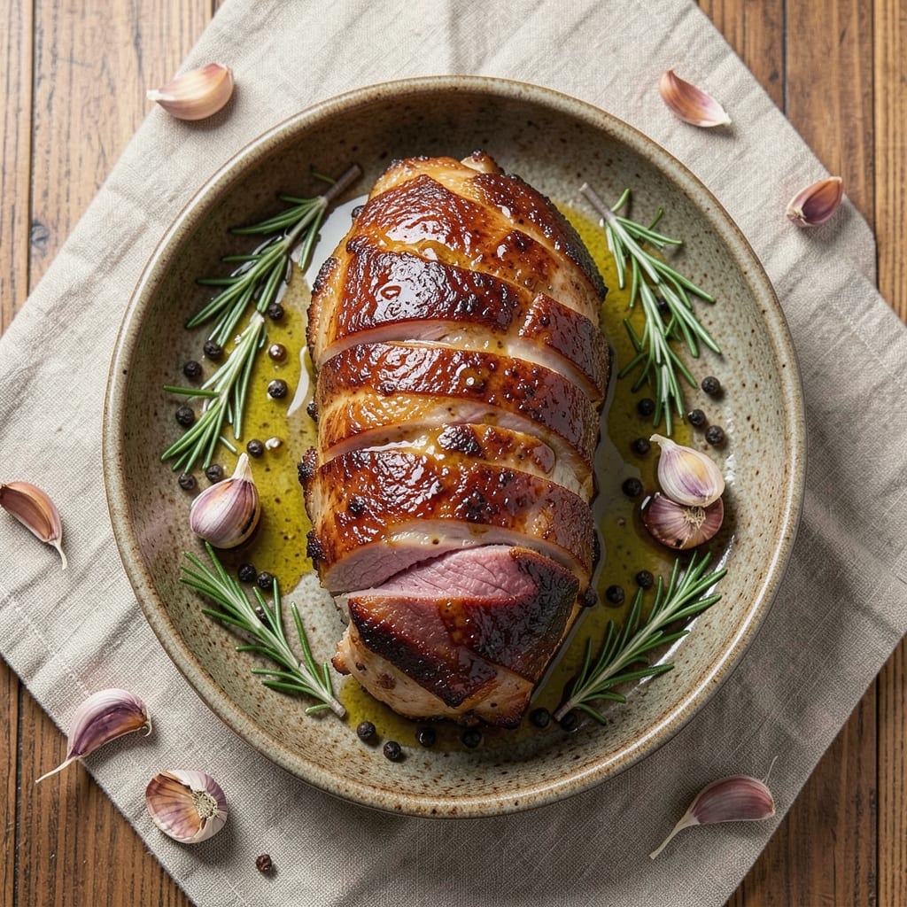 7 Rib Pork Roast Recipe: Garlic-Infused Crisp with Molten Center