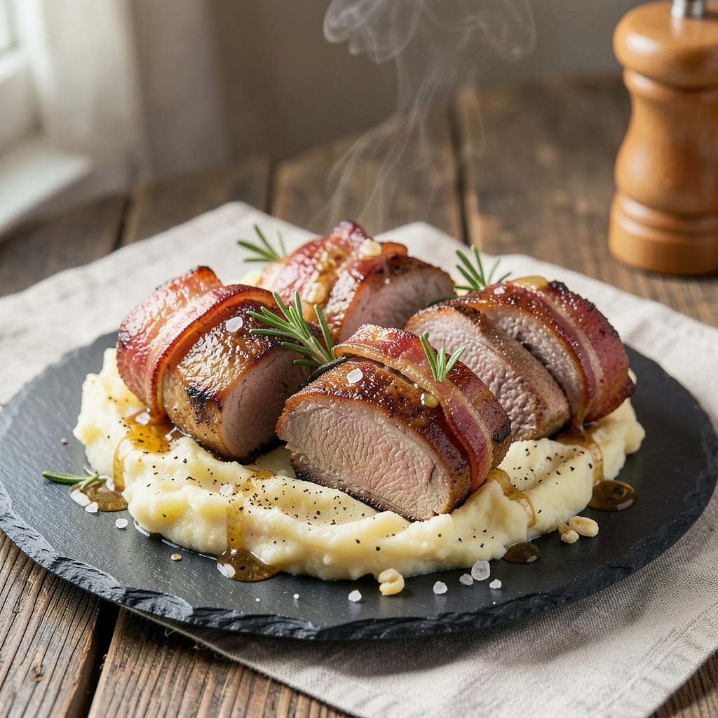 Bacon-Wrapped Pork Tenderloin Medallions Recipe: Smoky-Crispy Bites in 25 Minutes